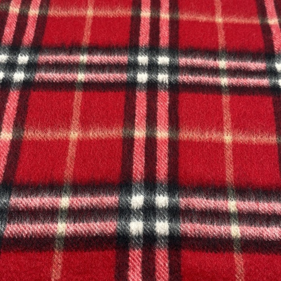 Burberry Classic Red Plaid Cashmere Scarf - Picture 2 of 3